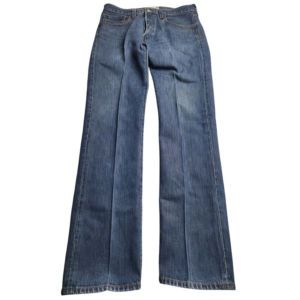 Levis 501 Jeans Mens 32x34 Blue‎ Denim Straight Leg Button Fly Medium Wash